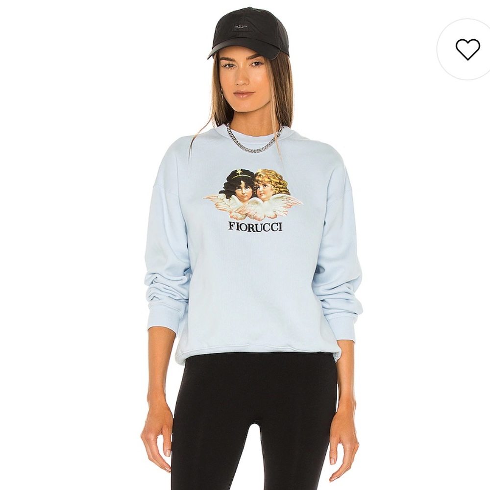 Baby Blue Fiorucci Cherub Crewneck Sweatshirt